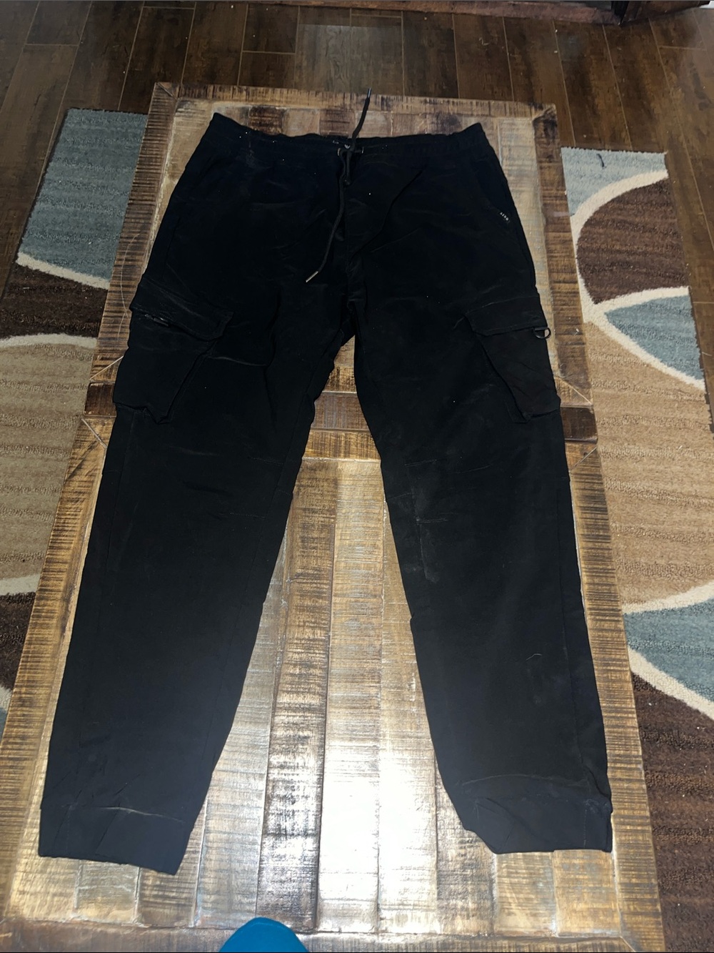 Black Men's Cargo Jogger Pants